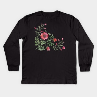 Floral #030 Kids Long Sleeve T-Shirt